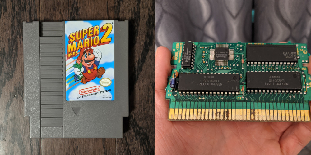 A dirty copy of Super Mario Bros. 2